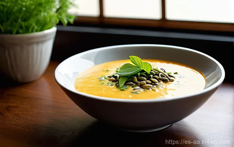 수면 개선을 위한 저녁 식단 - **Prompt 1: Cozy Evening Dinner for Restful Sleep**
    "A cozy, warmly lit dining nook in the eveni...